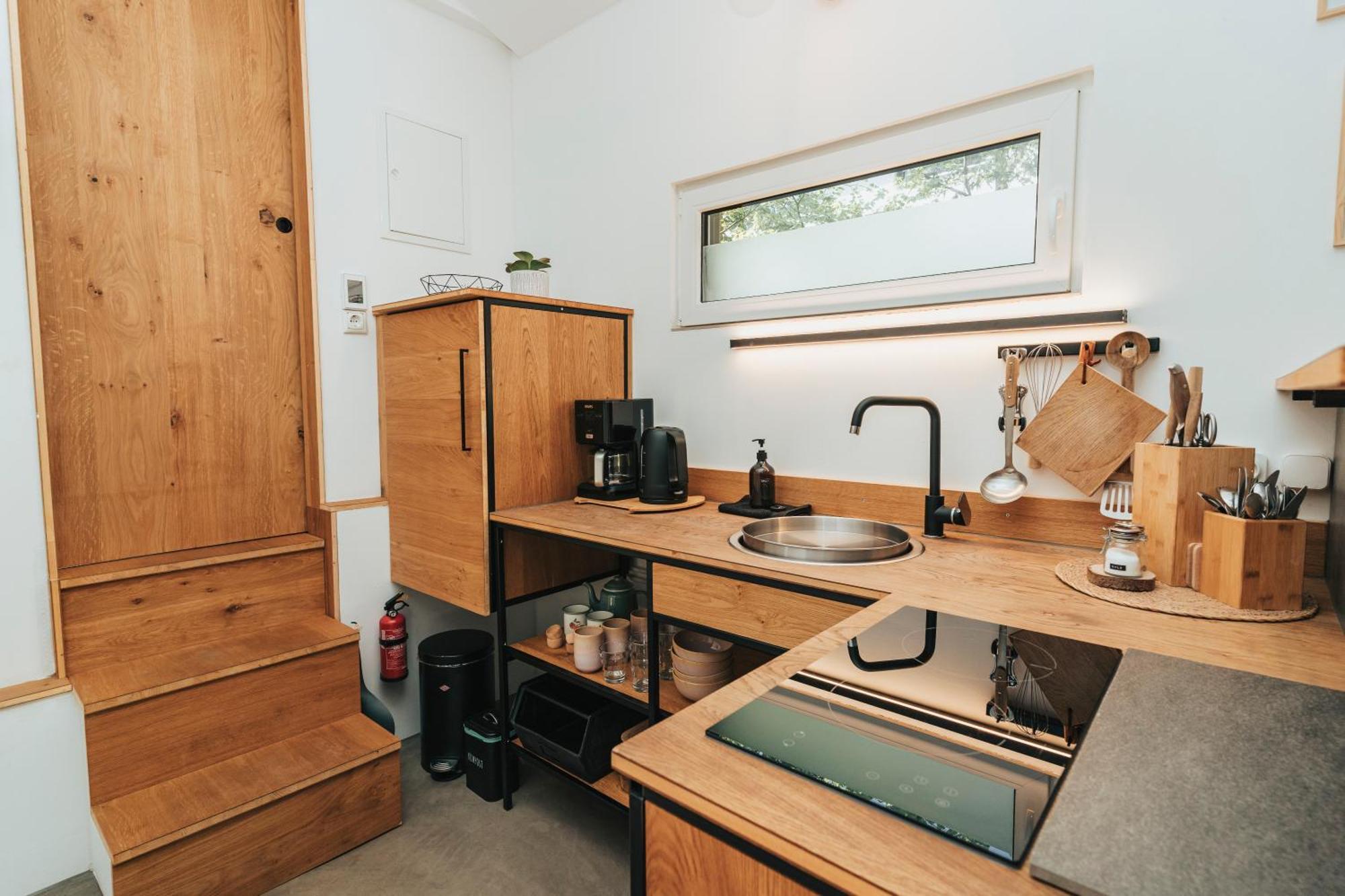 Modernes Tinyhouse Trailer Cabins Am Waldrand - Mit Seezugang Eging Esterno foto