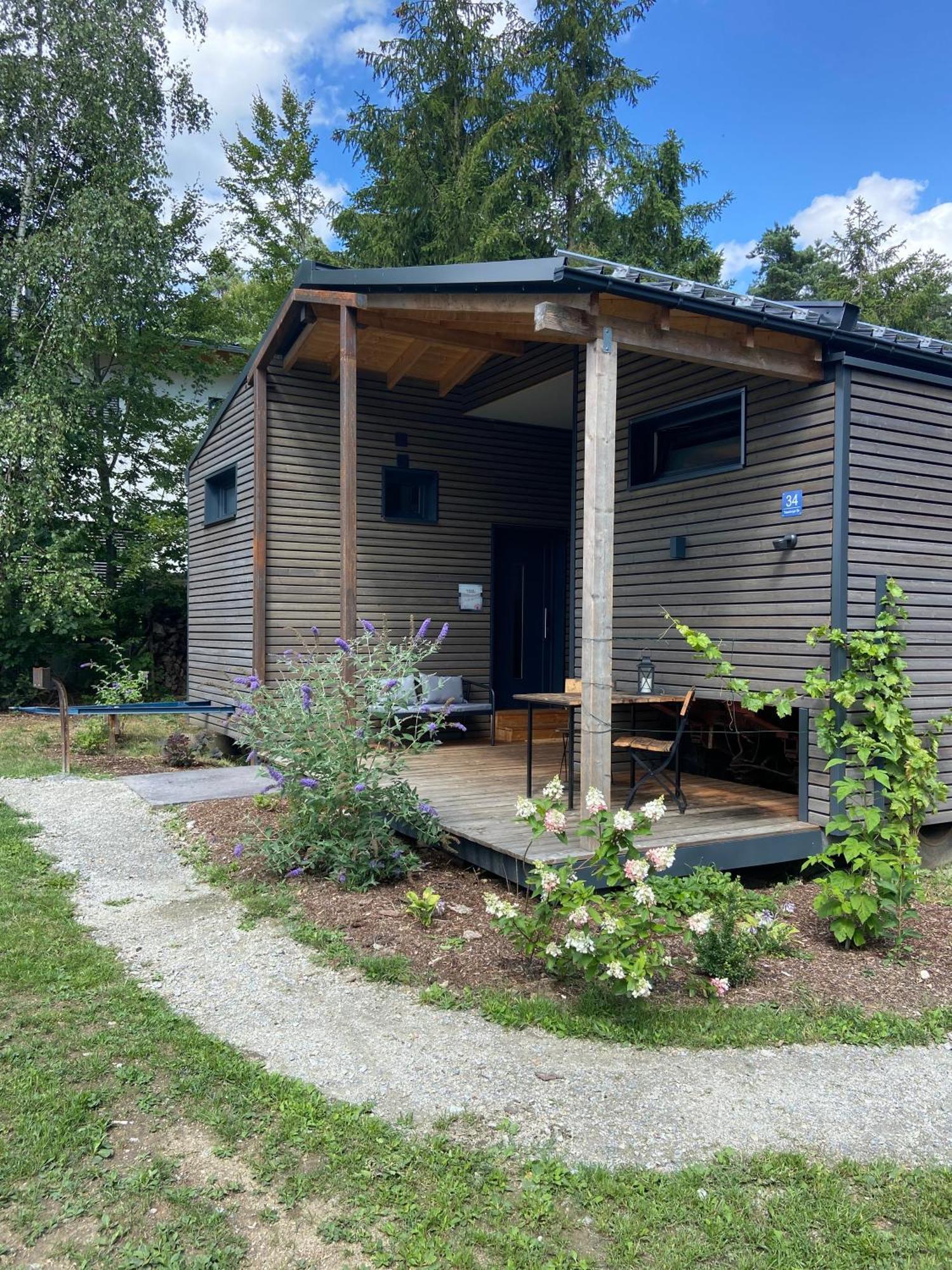 Modernes Tinyhouse Trailer Cabins Am Waldrand - Mit Seezugang Eging Esterno foto