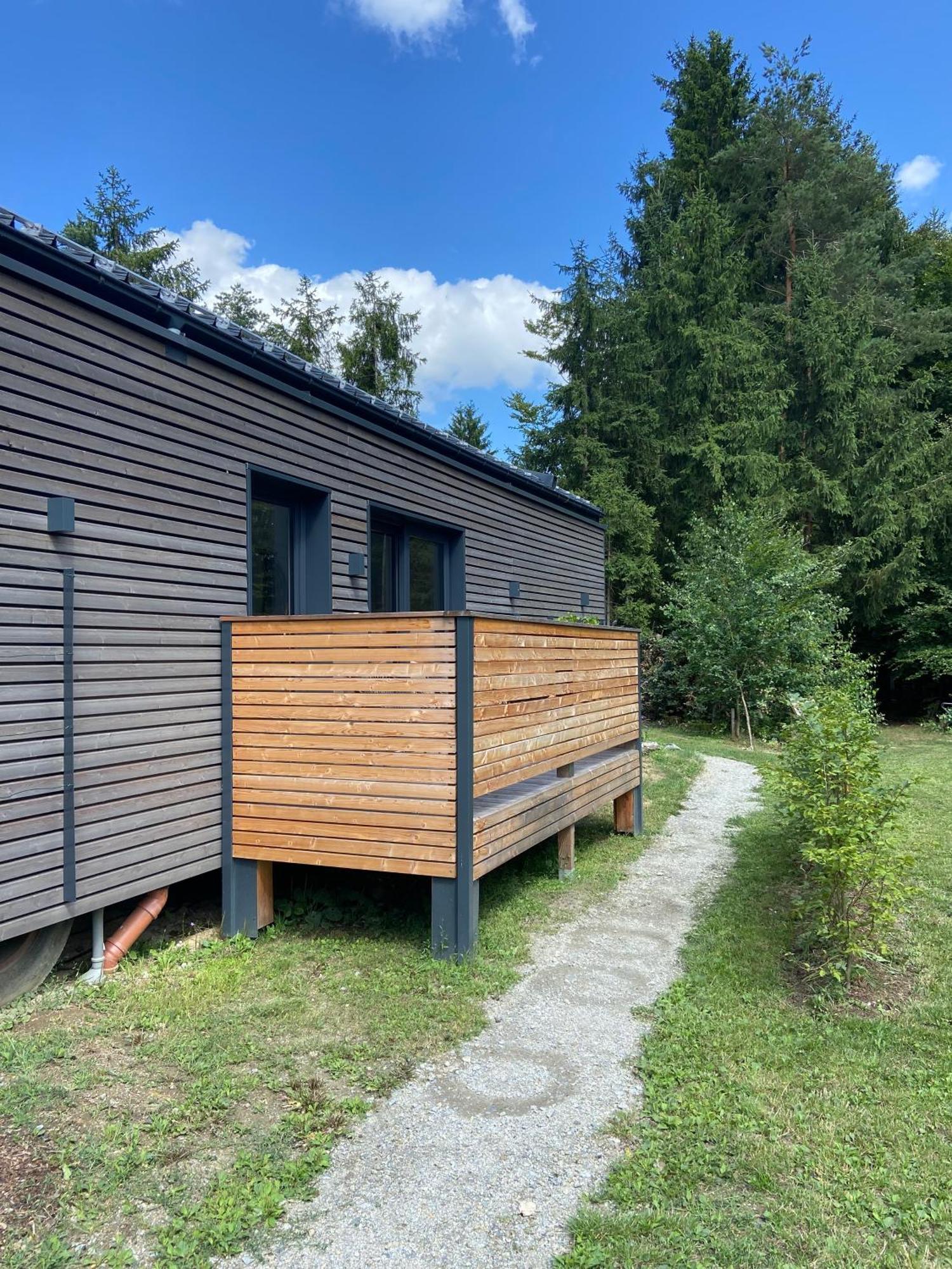 Modernes Tinyhouse Trailer Cabins Am Waldrand - Mit Seezugang Eging Esterno foto