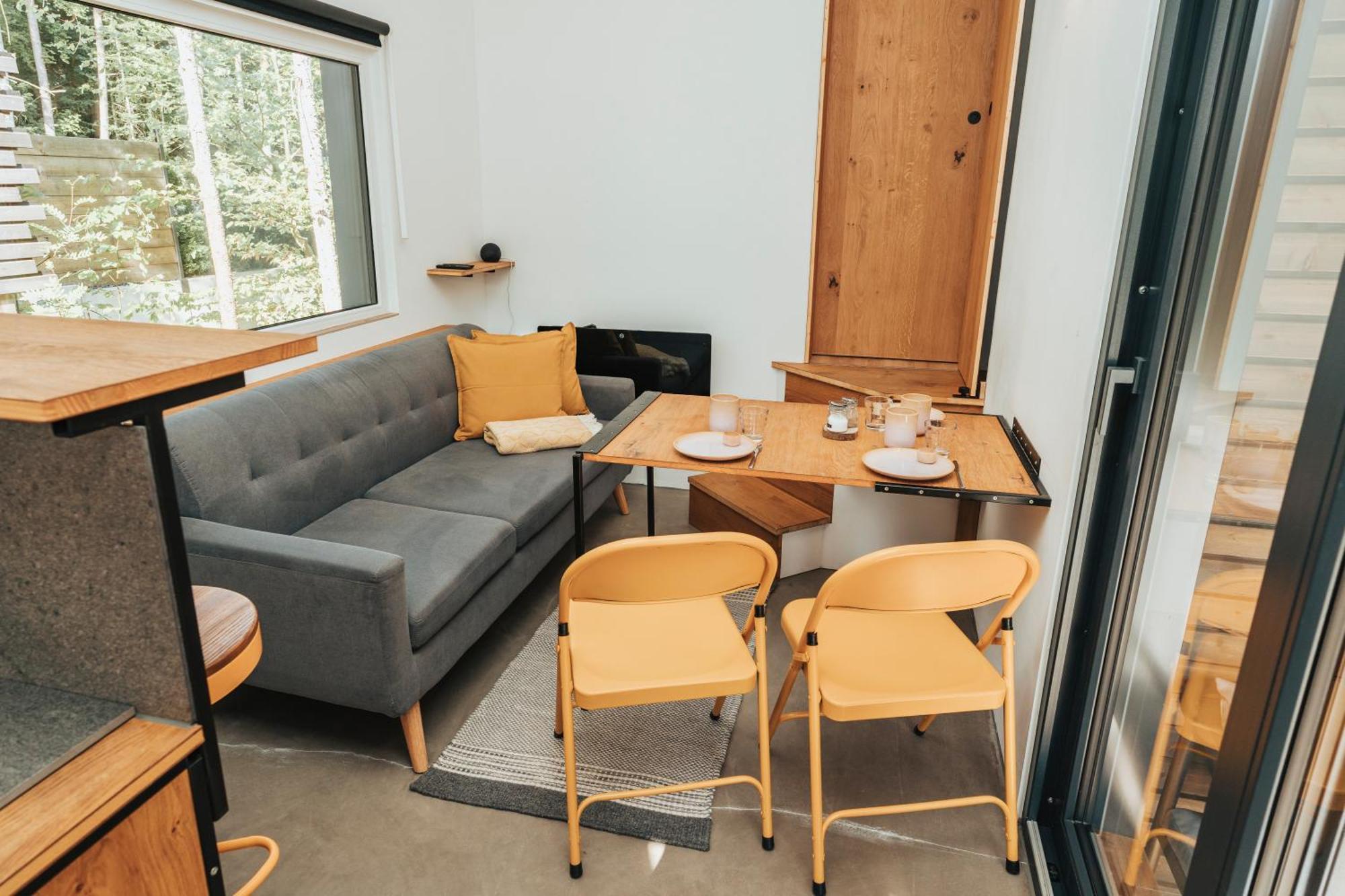 Modernes Tinyhouse Trailer Cabins Am Waldrand - Mit Seezugang Eging Esterno foto